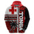 Custom Tonga Kupesi Ngatu Hoodie Proud Tonga with Flag and Palm Tree LT9 Zip Hoodie Red - Polynesian Pride