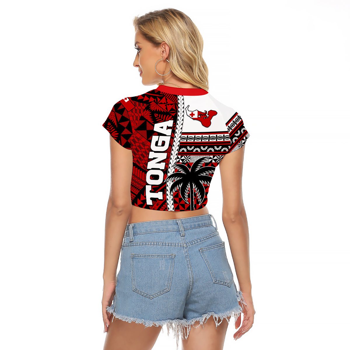 Tonga Independence Day Raglan Cropped T Shirt Proud Tongan Emancipation with Kupesi Ngatu LT9 - Polynesian Pride