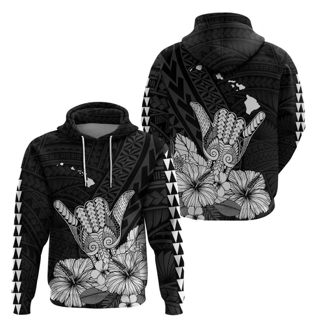 Hawaii Shaka Sign Hoodie Black Version LT9 Pullover Hoodie Black - Polynesian Pride