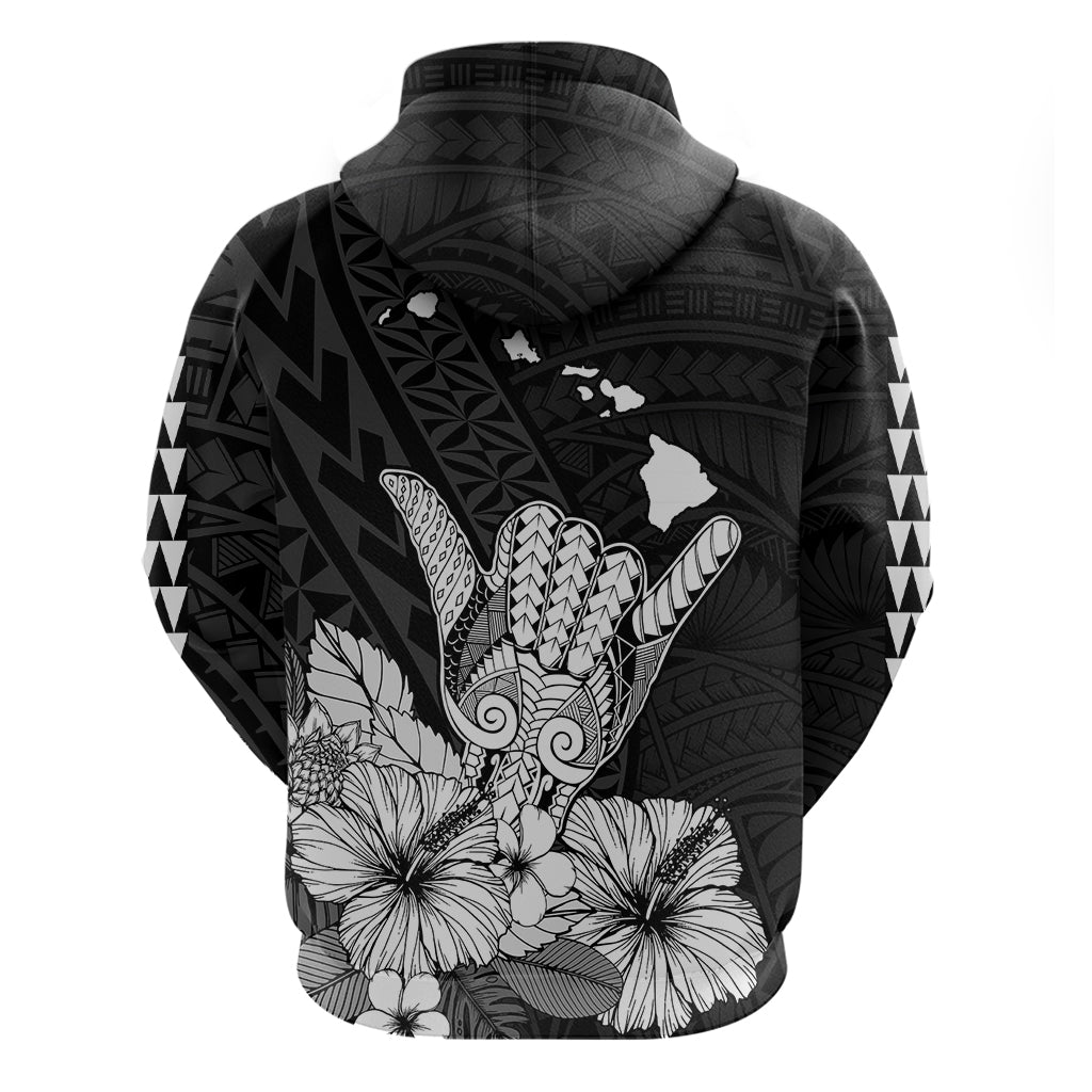 Hawaii Shaka Sign Hoodie Black Version LT9 - Polynesian Pride