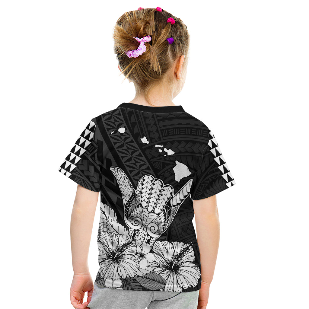 Hawaii Shaka Sign Kid T Shirt Black Version LT9 - Polynesian Pride