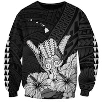 Hawaii Shaka Sign Sweatshirt Black Version LT9 Unisex Black - Polynesian Pride