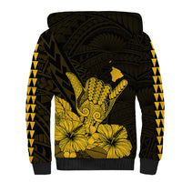 Hawaii Shaka Sign Sherpa Hoodie Gold Version LT9 - Polynesian Pride