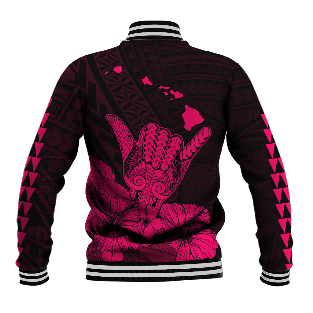 Hawaii Shaka Sign Baseball Jacket Pink Version LT9 - Polynesian Pride