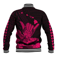 Hawaii Shaka Sign Baseball Jacket Pink Version LT9 - Polynesian Pride