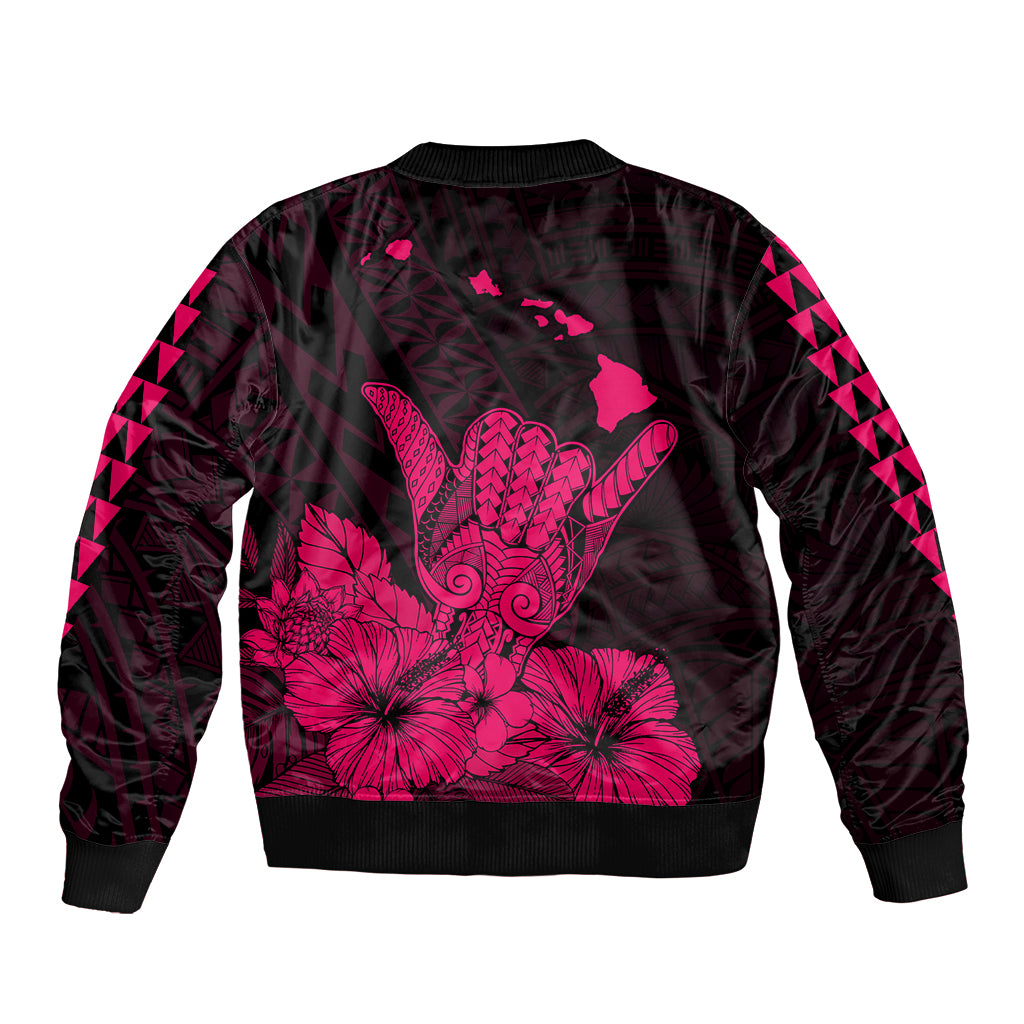 Hawaii Shaka Sign Bomber Jacket Pink Version LT9 - Polynesian Pride