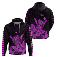 Hawaii Shaka Sign Hoodie Purple Version LT9 Pullover Hoodie Purple - Polynesian Pride