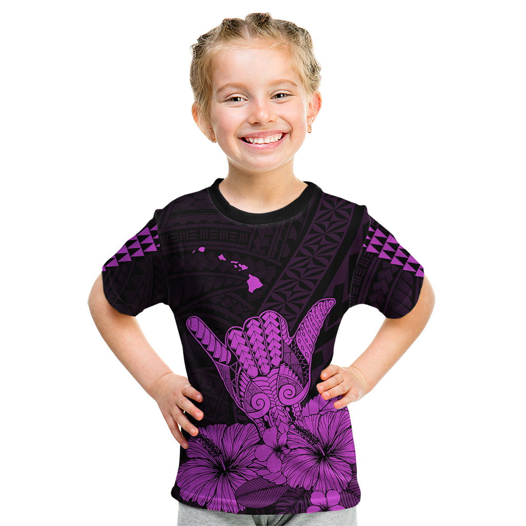 Hawaii Shaka Sign Kid T Shirt Purple Version LT9 Youth XL Size14 - Polynesian Pride