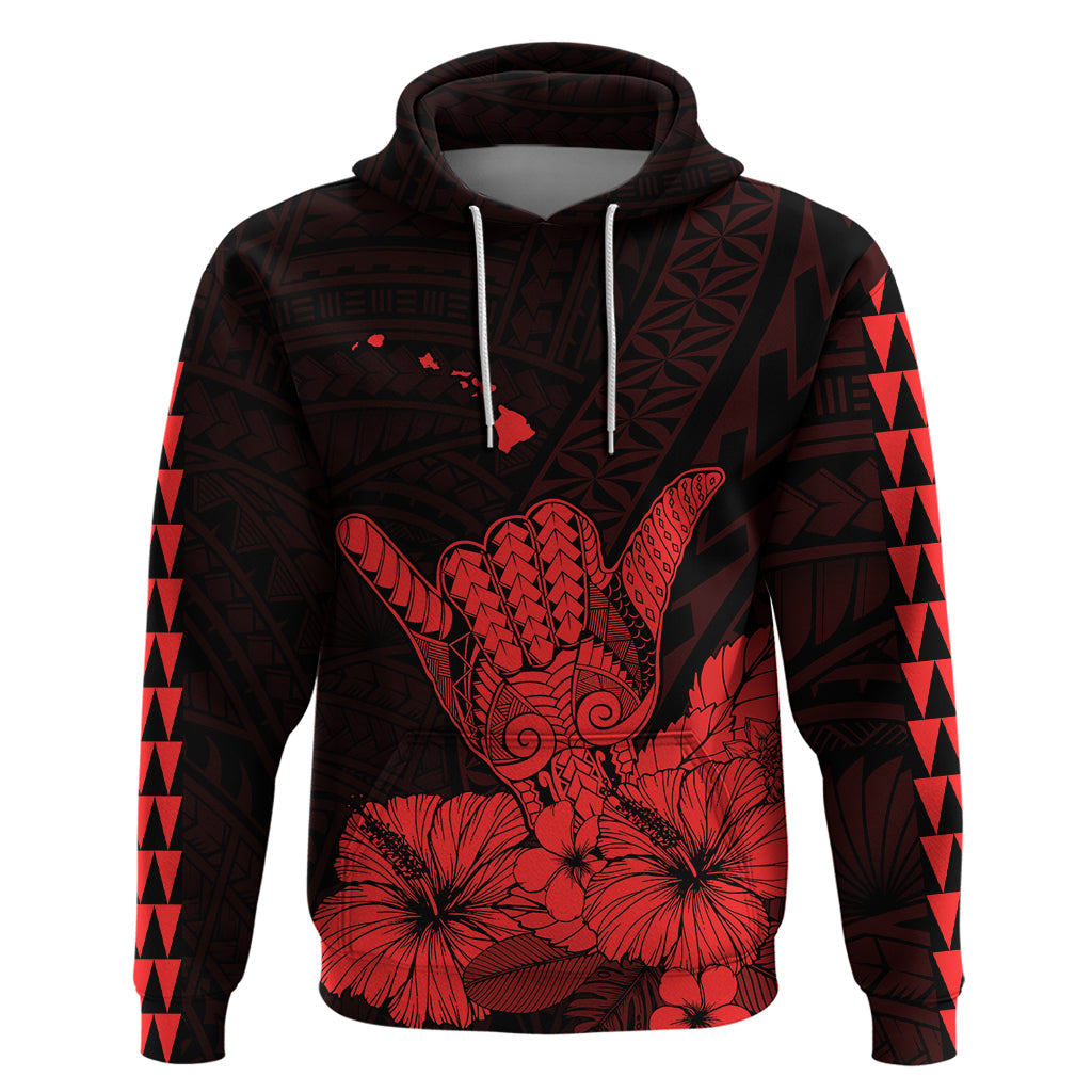 Hawaii Shaka Sign Hoodie Red Version LT9 - Polynesian Pride