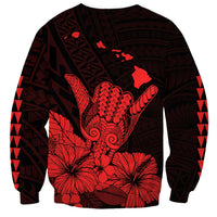 Hawaii Shaka Sign Sweatshirt Red Version LT9 - Polynesian Pride
