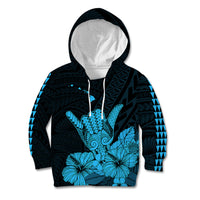 Hawaii Shaka Sign Kid Hoodie Blue Version LT9 Blue - Polynesian Pride
