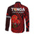 Tonga ANZAC Day Long Sleeve Button Shirt Lest We Forget Red Version LT9 - Polynesian Pride