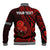 (Custom Personalised) Tonga ANZAC Day Baseball Jacket Lest We Forget Red Version LT9 - Polynesian Pride