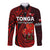 (Custom Personalised) Tonga ANZAC Day Long Sleeve Button Shirt Lest We Forget Red Version LT9 Unisex Red - Polynesian Pride