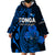 Tonga ANZAC Day Wearable Blanket Hoodie Lest We Forget Blue Version LT9 - Polynesian Pride