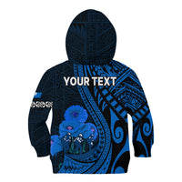 (Custom Personalised) Tonga ANZAC Day Kid Hoodie Lest We Forget Blue Version LT9 - Polynesian Pride