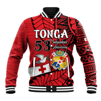 Tonga Emancipation Day Baseball Jacket Happy 53rd Independence Anniversary LT9 Unisex Red - Polynesian Pride