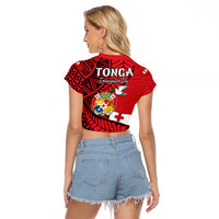 Tonga Emancipation Day Raglan Cropped T Shirt Happy 53rd Independence Anniversary LT9 - Polynesian Pride