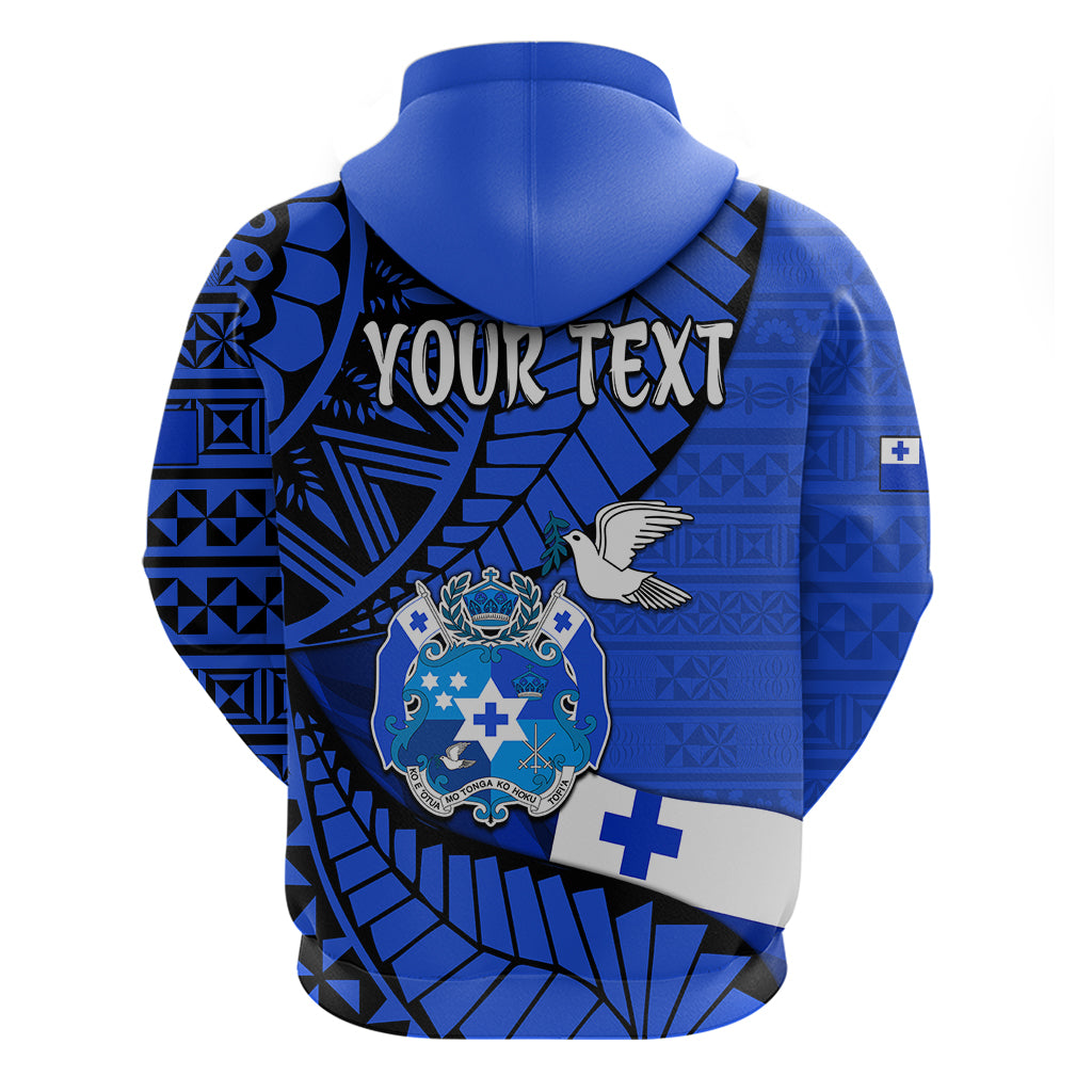 Custom Tonga Hoodie Emancipation Day Happy 53rd Independence Anniversary Blue Version LT9 - Polynesian Pride