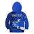 (Custom Personalised) Tonga Emancipation Day Kid Hoodie Happy 53rd Independence Anniversary Blue Version LT9 - Polynesian Pride