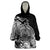 Polynesian Tahiti Island Wearable Blanket Hoodie The Wave of Water - Black LT9 One Size Black - Polynesian Pride