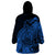 Polynesian Tahiti Island Wearable Blanket Hoodie The Wave of Water - Blue LT9 - Polynesian Pride