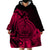 Polynesian Tahiti Island Wearable Blanket Hoodie The Wave of Water - Pink LT9 - Polynesian Pride