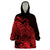 Polynesian Tahiti Island Wearable Blanket Hoodie The Wave of Water - Red LT9 One Size Red - Polynesian Pride