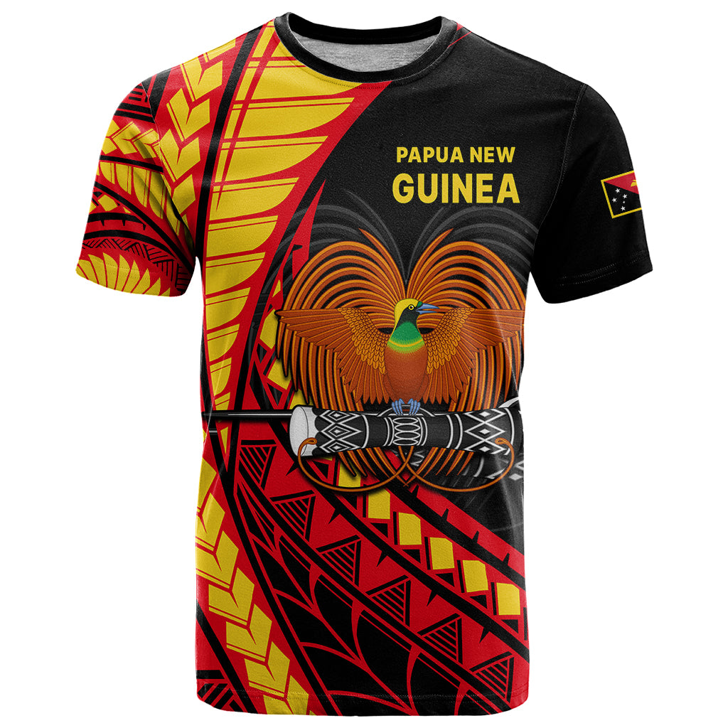 Papua New Guinea T Shirt The Greater Bird of Paradise LT9 Black - Polynesian Pride