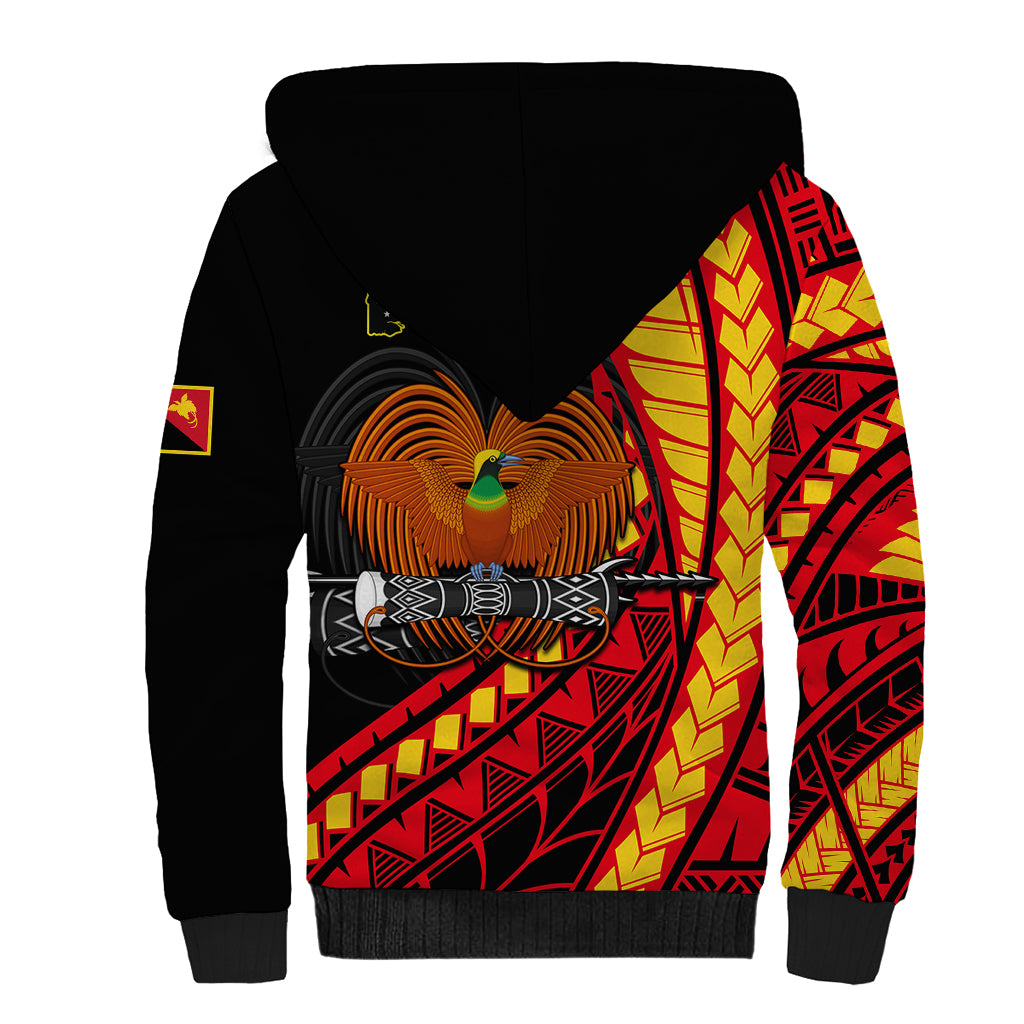 (Custom Personalised) Papua New Guinea Sherpa Hoodie The Greater Bird of Paradise LT9 - Polynesian Pride