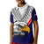 American Samoa Kid Polo Shirt Bald Eagle with Polynesian Pattern LT9 Kid Blue - Polynesian Pride