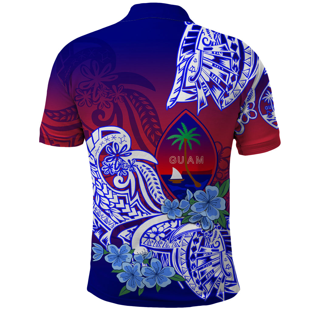 Guam Polo Shirt Polynesian Floral Tribal LT9 - Polynesian Pride