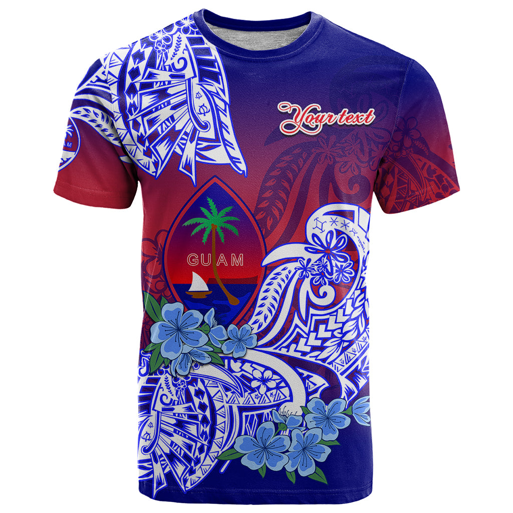 Custom Guam T Shirt Polynesian Floral Tribal LT9 Gradient - Polynesian Pride