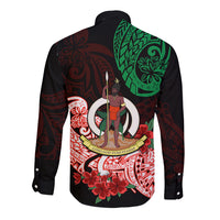 Vanuatu Long Sleeve Button Shirt Polynesian Floral Tribal LT9 - Polynesian Pride