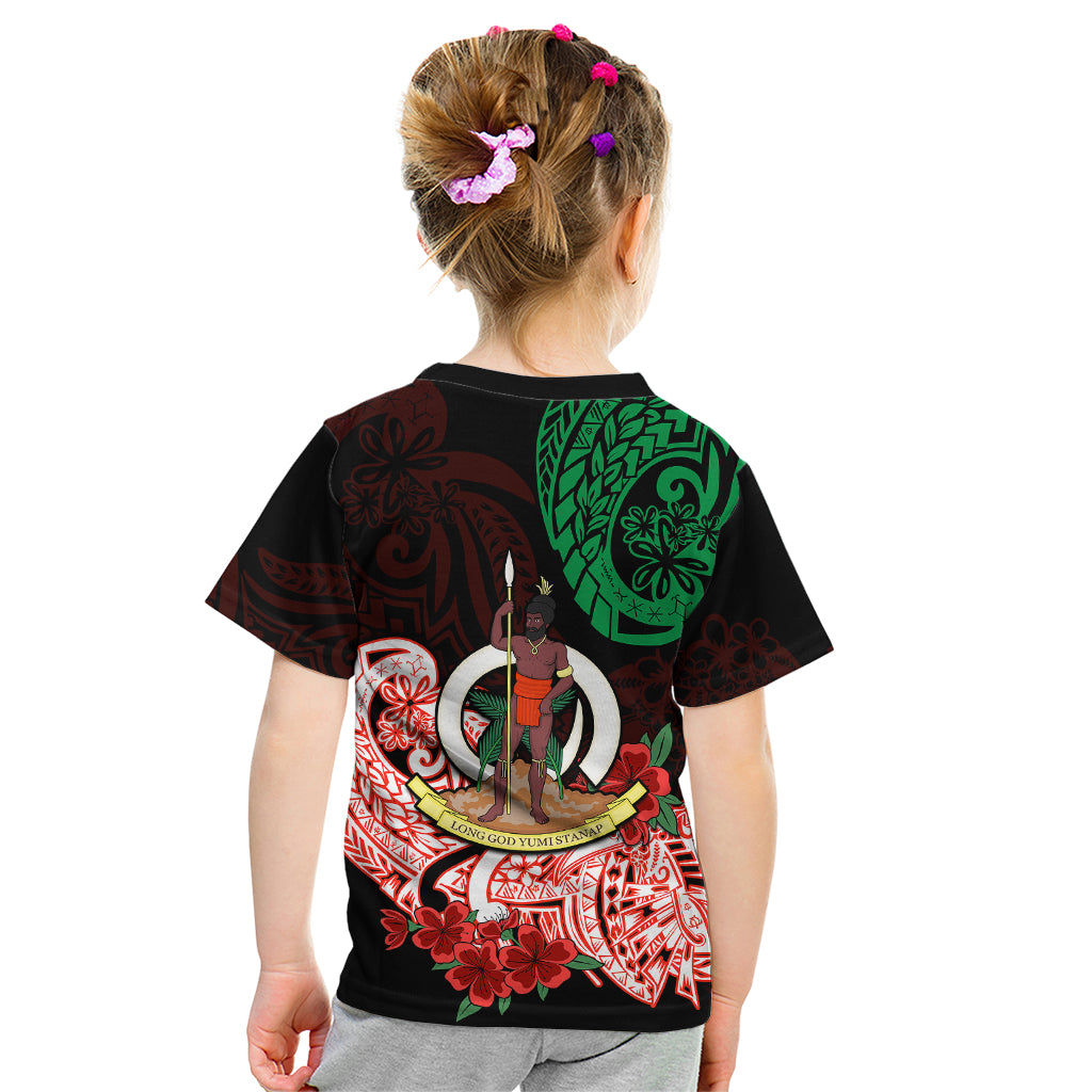 (Custom Personalised) Vanuatu Kid T Shirt Polynesian Floral Tribal LT9 - Polynesian Pride