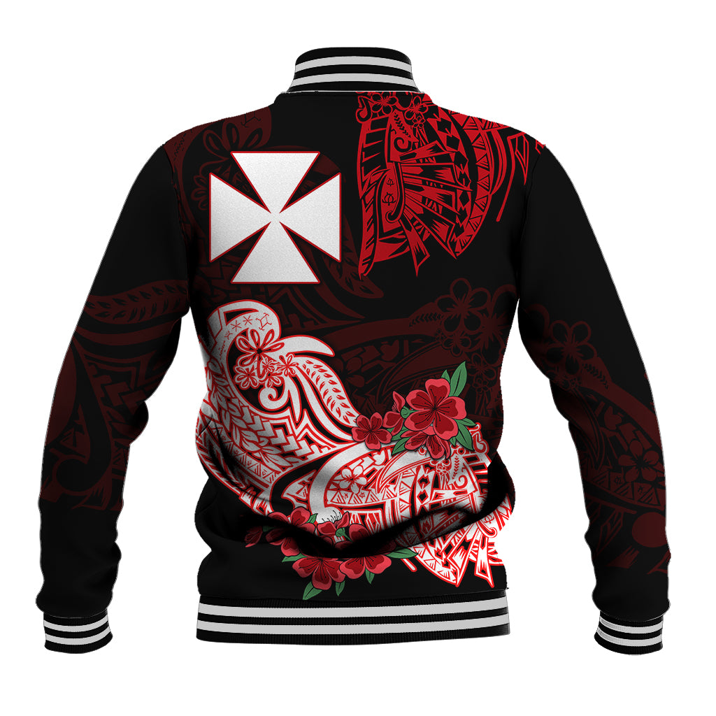 Wallis et Futuna Baseball Jacket Polynesian Floral Tribal LT9 - Polynesian Pride