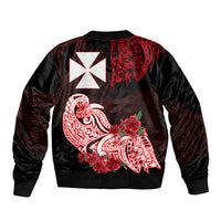 (Custom Personalised) Wallis et Futuna Bomber Jacket Polynesian Floral Tribal LT9 - Polynesian Pride