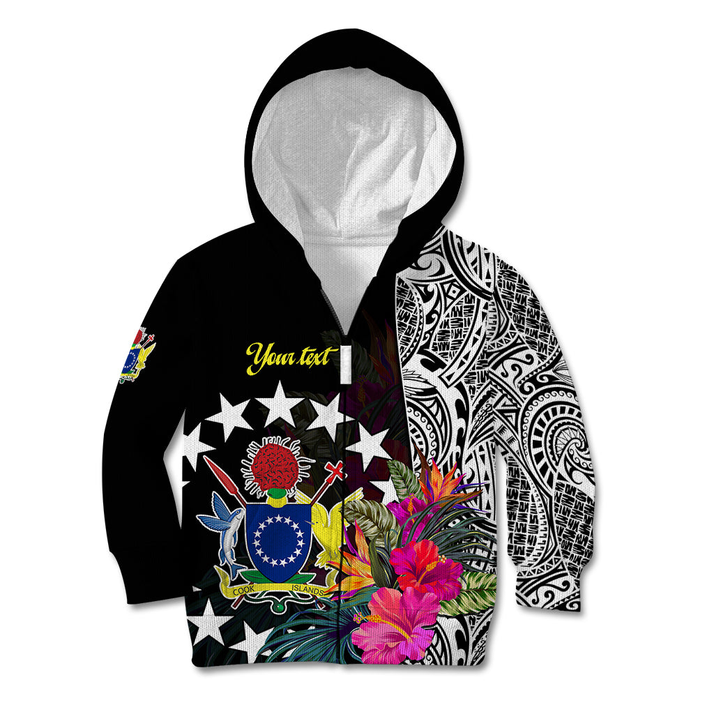(Custom Personalised) Cook Island Kid Hoodie Tribal Polynesian and Tropical Flowers LT9 - Polynesian Pride