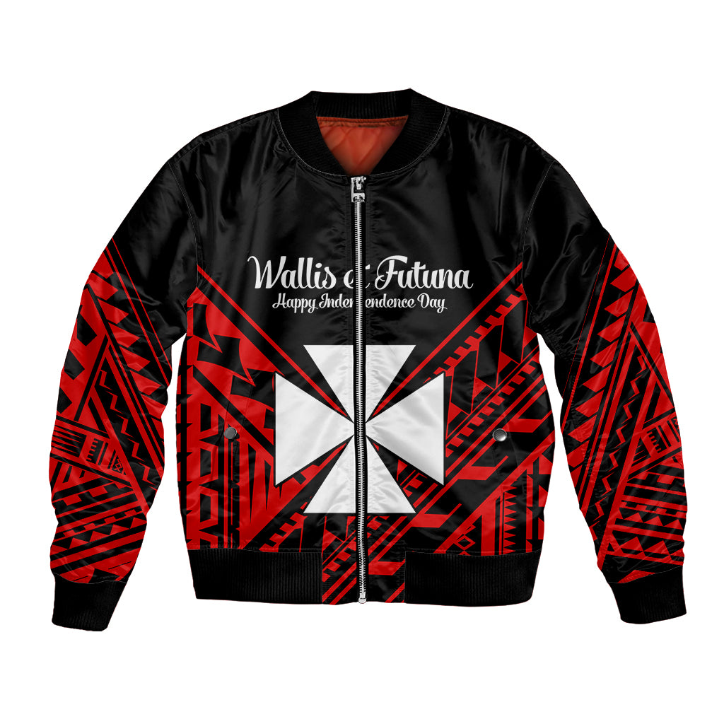 Wallis et Futuna Bomber Jacket Happy Independence Day LT9 Unisex Red - Polynesian Pride
