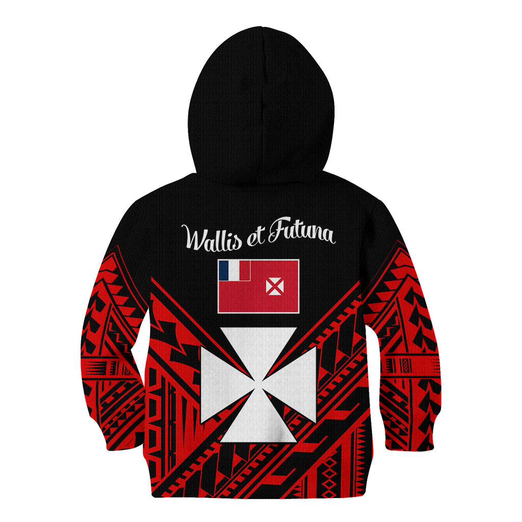 Wallis et Futuna Kid Hoodie Happy Independence Day LT9 Zip Hoodie Red - Polynesian Pride
