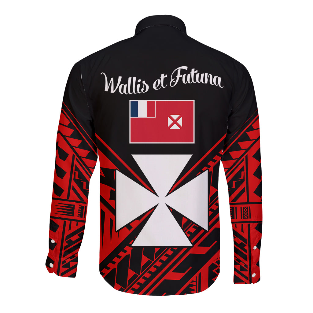 (Custom Personalised) Wallis et Futuna Long Sleeve Button Shirt Happy Independence Day LT9 - Polynesian Pride