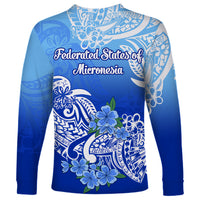Federated States Of Micronesia Long Sleeve Shirt Polynesian Floral Tribal LT9 - Polynesian Pride