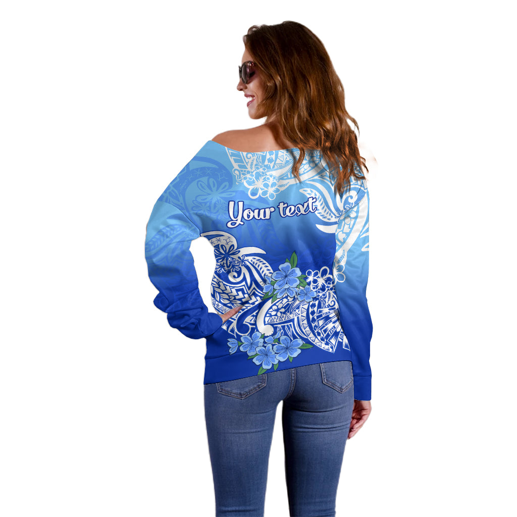 (Custom Personalised) Federated States Of Micronesia Off Shoulder Sweater Polynesian Floral Tribal LT9 - Polynesian Pride