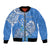 (Custom Personalised) FSM Kosrae State Bomber Jacket Polynesian Floral Tribal LT9 Unisex Blue - Polynesian Pride