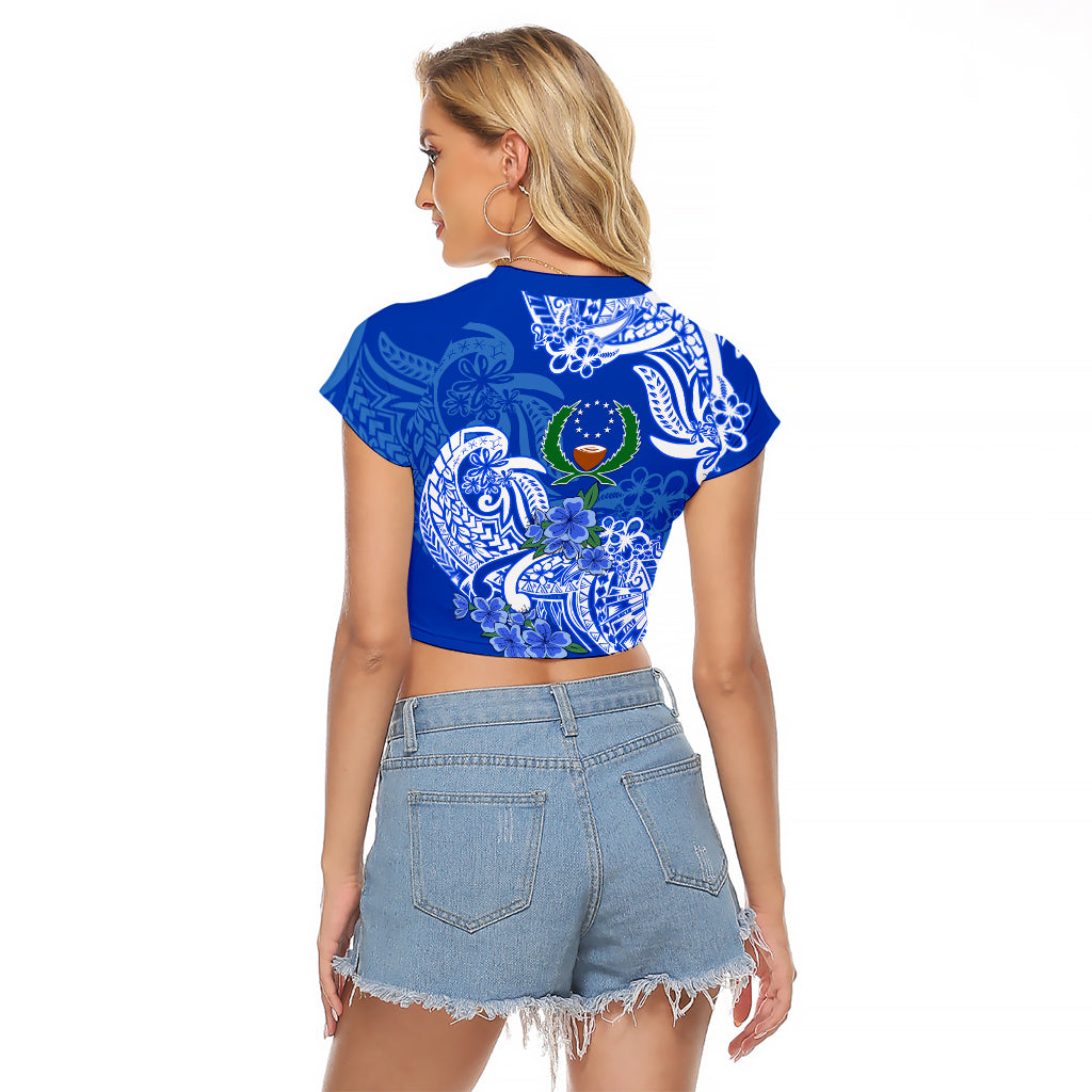 FSM Pohnpei State Raglan Cropped T Shirt Polynesian Floral Tribal LT9 - Polynesian Pride