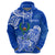 Custom FSM Pohnpei State Hoodie Polynesian Floral Tribal LT9 Zip Hoodie Blue - Polynesian Pride