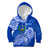 (Custom Personalised) FSM Pohnpei State Kid Hoodie Polynesian Floral Tribal LT9 Blue - Polynesian Pride