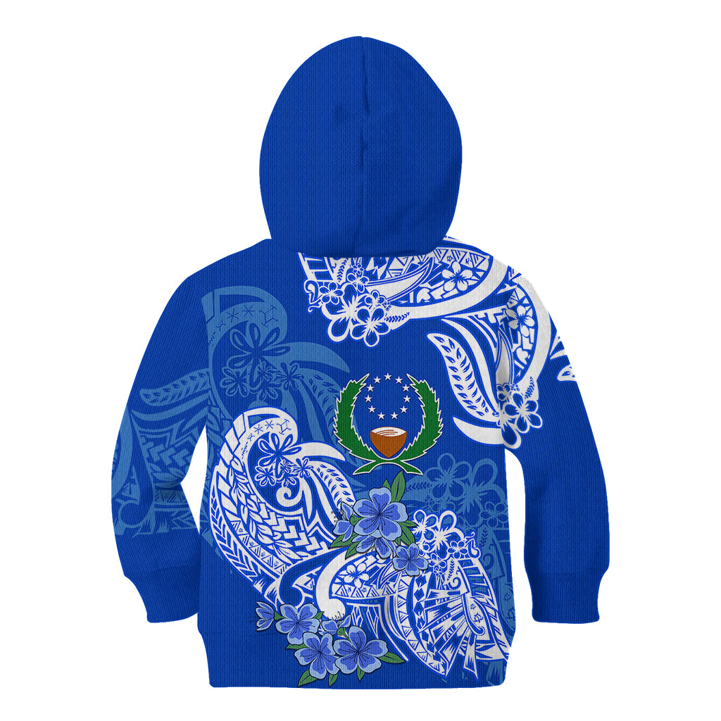 (Custom Personalised) FSM Pohnpei State Kid Hoodie Polynesian Floral Tribal LT9 - Polynesian Pride