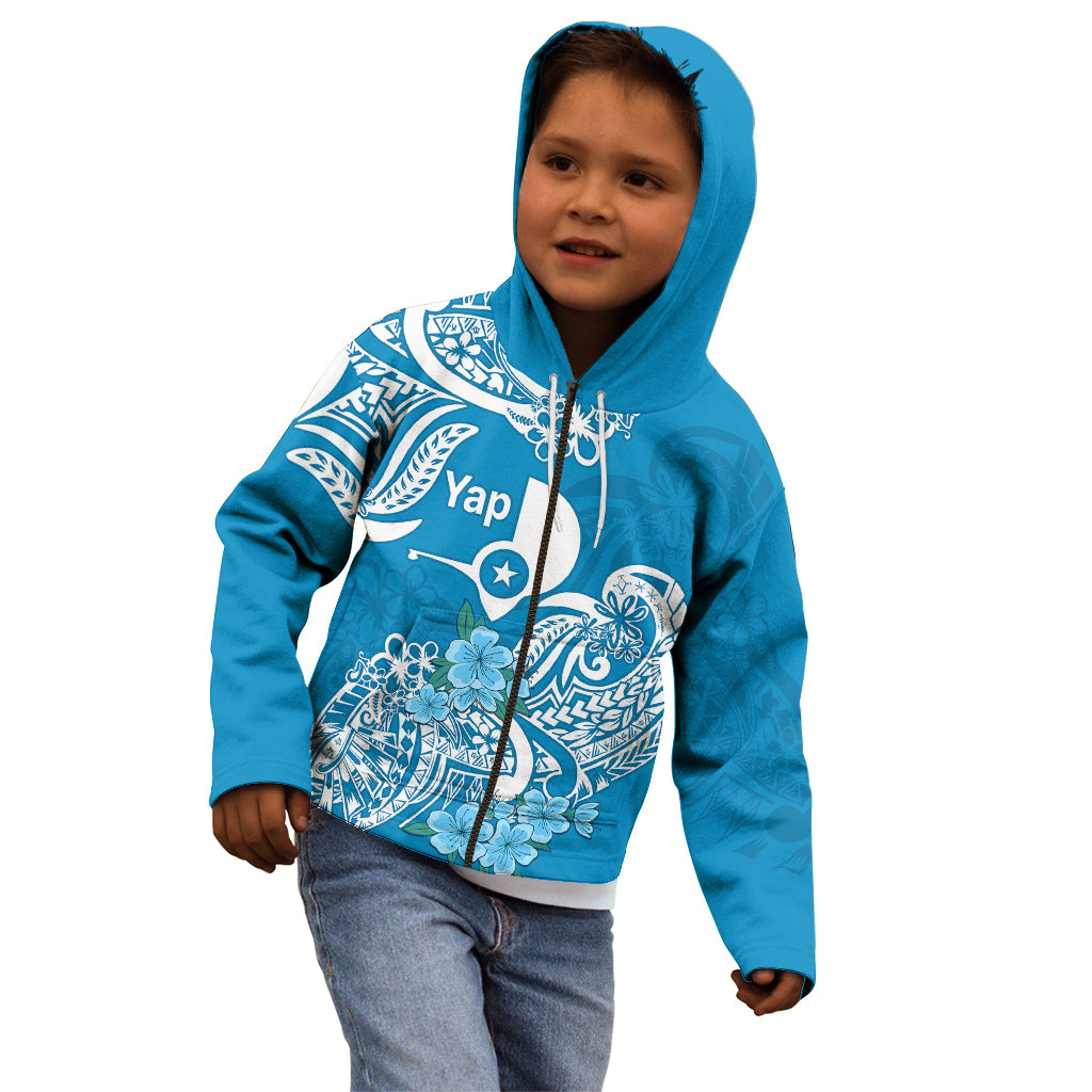 FSM Yap State Kid Hoodie Polynesian Floral Tribal LT9 - Polynesian Pride