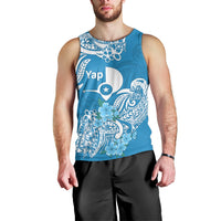 FSM Yap State Men Tank Top Polynesian Floral Tribal LT9 - Polynesian Pride